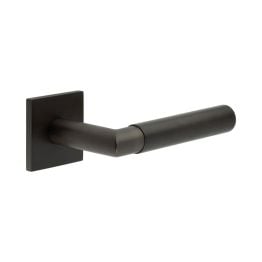 CR-102 Dark Bronze Sprung Square Rose Door Handle - By Frelan Hardware - CR-102B1DB