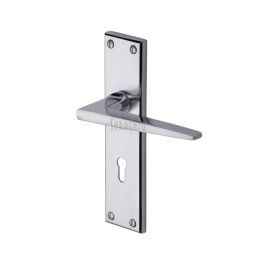 Sorrento Door Handle Lever Lock Swift Design Apollo finish
