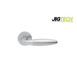 Jigtech Parma Lever On Rose Polished Chrome / Satin Chrome
