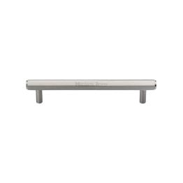 Heritage Brass Cabinet Pull Hexagon Design 128mm CTC Satin Nickel finish