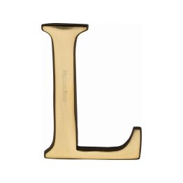 Heritage Brass Alphabet L Pin Fix 51mm (2") Polished Brass Finish