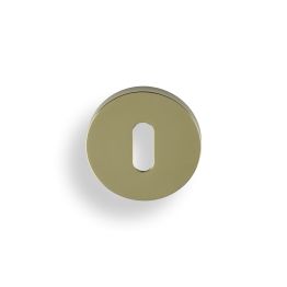 Valli Lock Profile Push-on Round Rosette Escutcheon - Polished Brass PVD