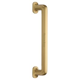 Heritage Brass Door Pull Handle Traditional Design 330mm Satin Brass Finish