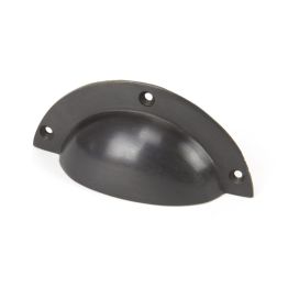 Aged Bronze 4" Plain Drawer Pull