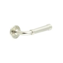 Highgate Door Handles No Rose Satin Nickel - By Frelan Hardware - BUR35SN