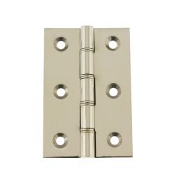Atlantic Washered Hinges 3" x 2" x 2.2mm - Polished Nickel (Pair)