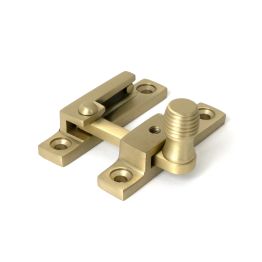 Satin Brass Beehive Quadrant Fastener - Narrow