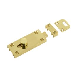 Jedo Bathroom Slide Bolts 63x25mm Polished Brass - By Frelan Hardware - J1414PB