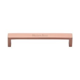 Heritage Brass Cabinet Pull Wide Metro Design 160mm CTC Satin Rose Gold Finish