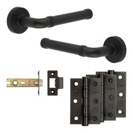 Complete Midtown Door Handle Pack - Internal Doors - Black - By Frelan Hardware - JE-G4B-MB
