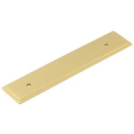 Hoxton Rushton Backplate for Cabinet Handles 140x30mm Satin Brass - By Frelan Hardware - HOX6050SB