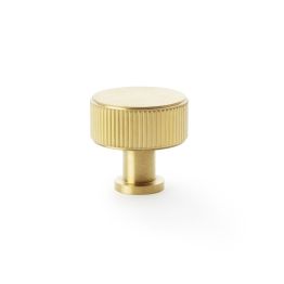 Alexander & Wilks - Lucia Reeded Cupboard Knob - Satin Brass PVD - 35mm