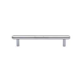 Heritage Brass Cabinet Pull Stepped Design 128mm CTC Polished Chrome finish