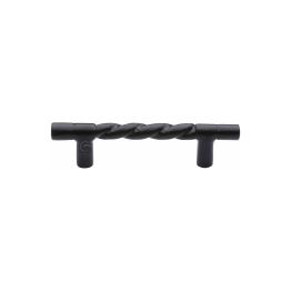 Black Iron Rustic Cabinet Pull Rope Design 203mm