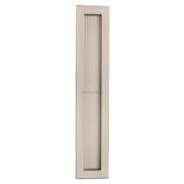 Reeded Rectangular Flush Pull 300 x 58mm Satin Nickel finish
