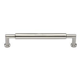 Heritage Brass Cabinet Pull Bauhaus Round Design 203mm CTC Polished Nickel Finish