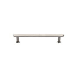 Heritage Brass Cabinet Pull Hexagon Design with 16mm Rose 96mm CTC Satin Nickel finish