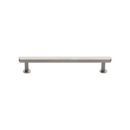 Heritage Brass Cabinet Pull Hexagon Design with 16mm Rose 128mm CTC Satin Nickel finish