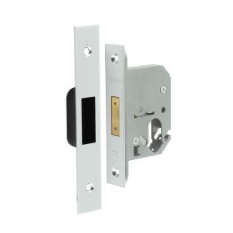 Jedo Oval Profile Deadlocks 65mm Satin Chrome - By Frelan Hardware - JL1062SC