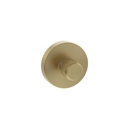 Senza Pari Knurled WC Turn and Release on Minimal Round Rose - Satin Brass