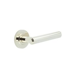 Richmond Door Handles Knurled Rose Polished Nickel - By Frelan Hardware - BUR45KIT161