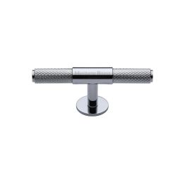Heritage Brass Cabinet Knob Knurled Fountain Design 90mm Polished Chrome finish