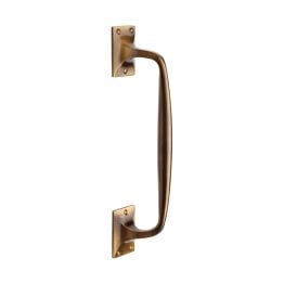 Heritage Brass Door Pull Handle Cranked Design 12" Antique Brass Finish