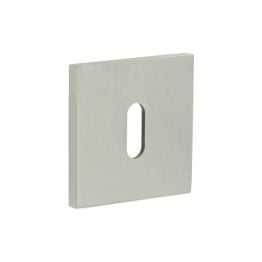 CR-T10 Satin Stainless Steel Standard Keyway Square Rose Escutcheon - By Frelan Hardware - CR-T10SSS
