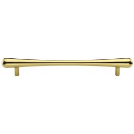 Heritage Brass Cabinet Pull T-Bar Raindrop Design 256mm CTC Polished Brass Finish