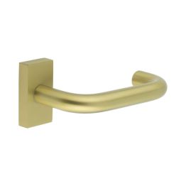 CR-106 Satin Brass Multi Point Rectangular Rose Door Handle - By Frelan Hardware - CR-106D4SB