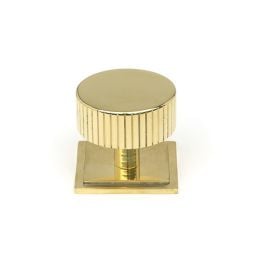 Polished Brass Judd Cabinet Knob - 38mm (Square)
