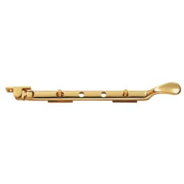 Victorian Casement Stay 210mm - Polished Brass