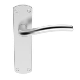 Serozzetta Cuatro Lever On Latch Backplate - Satin Chrome