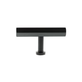 Millhouse Brass Pennington Hexagonal T-Bar Cabinet Knob Handle - Matt Black