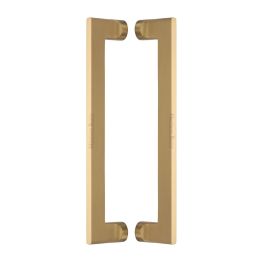 Heritage Brass Back to Back Door Pull Handle Apollo Design 307mm Satin Brass Finish