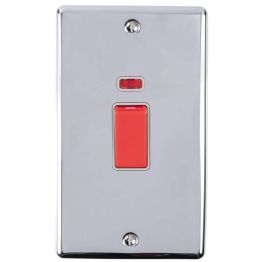 Eurolite Enhance Decorative 45Amp Switch with Neon Indicator Polished Chrome