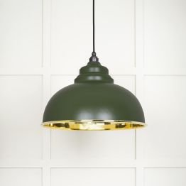 Smooth Brass Harborne Pendant in Heath