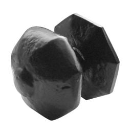 Antique Centre Door Knobs 72mm Dia Black - By Frelan Hardware - JAB6
