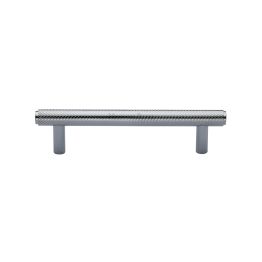 Heritage Brass Cabinet Pull Complete Knurl Design 96mm CTC Polished Chrome finish