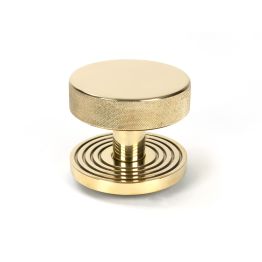 Polished Brass Brompton Centre Door Knob (Beehive)