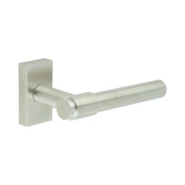CR-103 Satin Stainless Steel Multi Point Rectangular Rose Door Handle - By Frelan Hardware - CR-103D4SSS