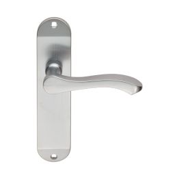 Serozzetta Lever On Latch Backplate - Satin Chrome