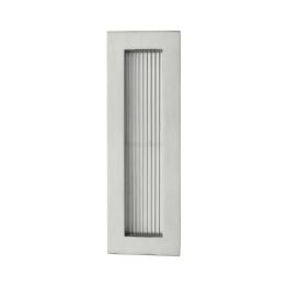 Reeded Rectangular Flush Pull 175 x 58mm Satin Chrome finish