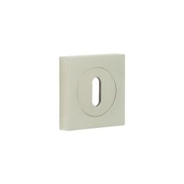 Burlington Standard Keyway Escutcheons Square Plain Rose Satin Nickel - By Frelan Hardware - BUR-60SN-171SN