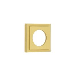 Burlington Square Stepped Outer Rose Satin Brass - By Frelan Hardware - BUR152SB