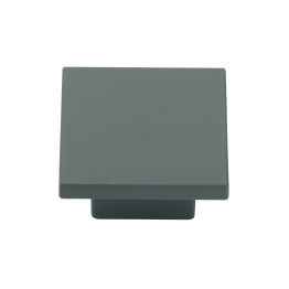 Classic Square Cabinet Knob Green Silk Touch Finish 32mm
