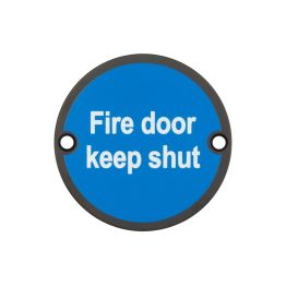 Stainless Steel Fire Door Keep Shut 75mm Black - By Frelan Hardware - JS100MB