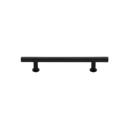 Heritage Brass Cabinet Pull T-Bar Design with 16mm Rose 101mm CTC Matt Black Finish