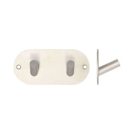 Double Robe Hook 90x45mm Satin Stainless Steel - By Frelan Hardware - JSS902C