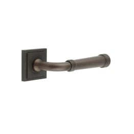 Highgate Door Handles Square Stepped Dark Bronze - By Frelan Hardware - BUR35KIT85